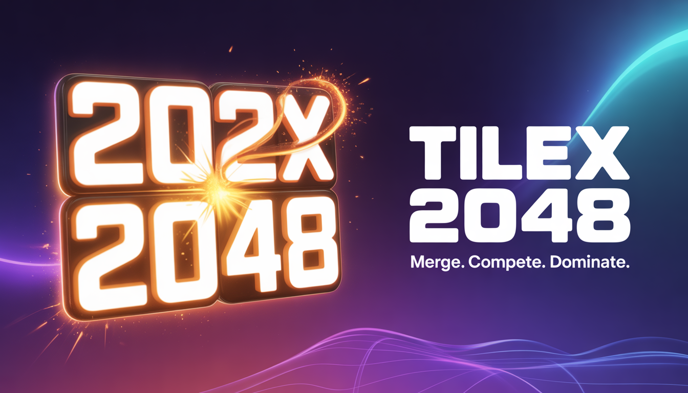 TileX 2048 number tile merge puzzle game
