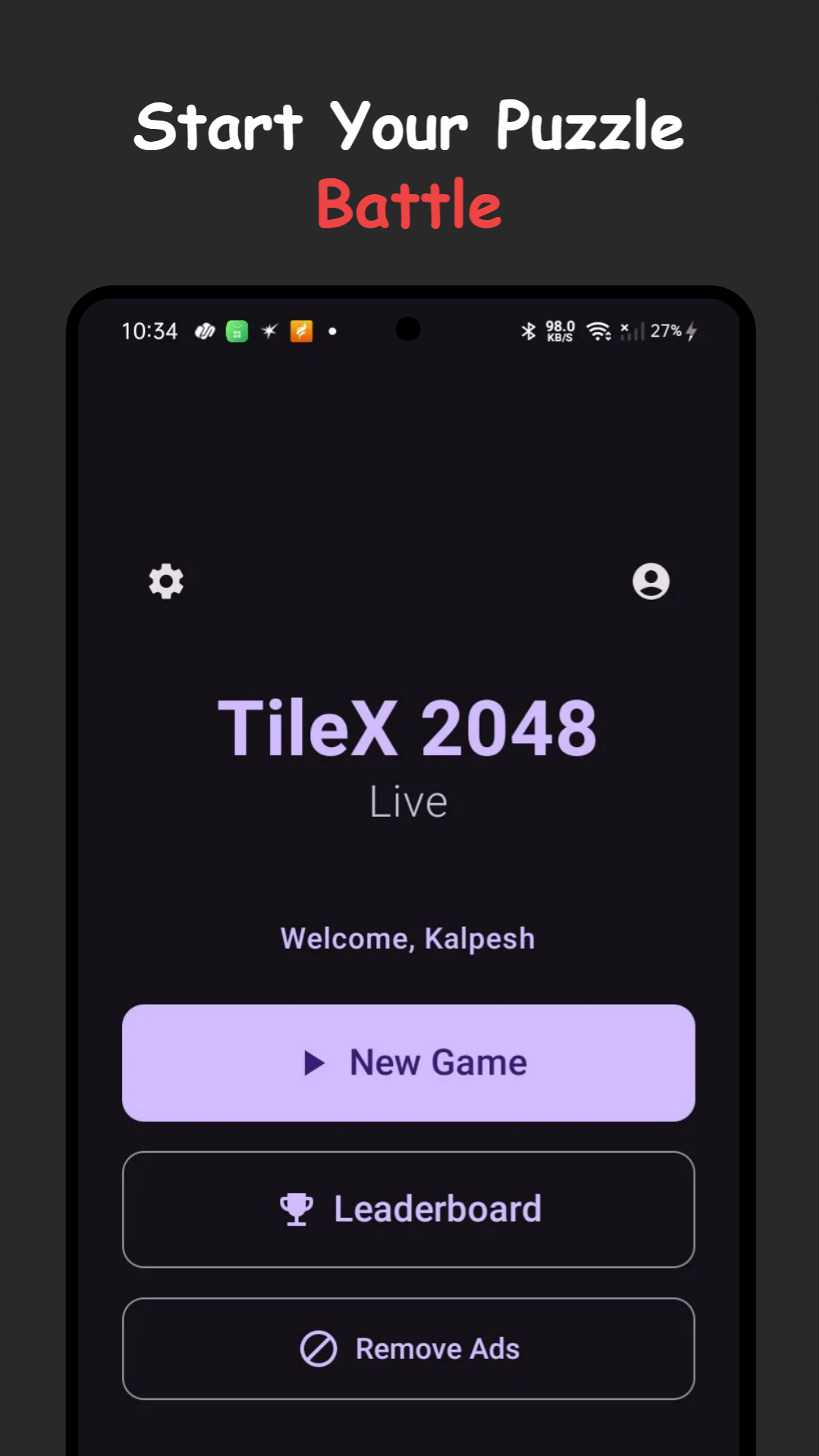 TileX 2048 Android gameplay screenshot 1