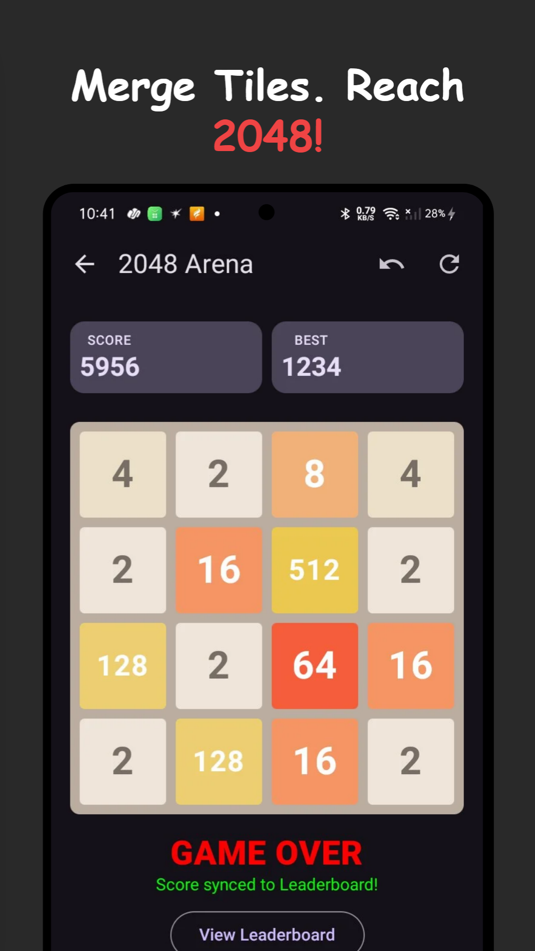 TileX 2048 Android gameplay screenshot 2